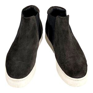 Vince Shoes Womens 8.5 Gray Suede Newlyn High Top Chelsea Platform Sneaker